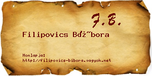 Filipovics Bíbora névjegykártya